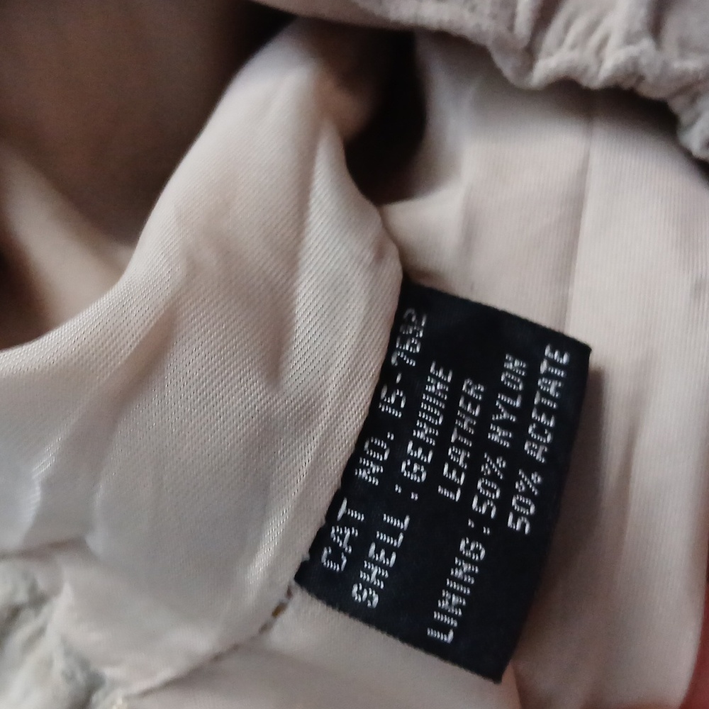 EUC Toffs Genuine Leather Tan Pull On Pants Size Small - Picture 6 of 7